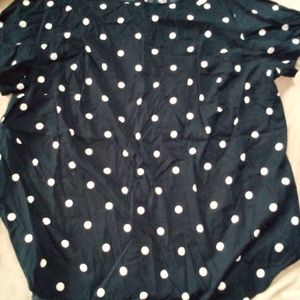 Black polka dot blouse